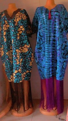 2 Paar Ankara Print Gown African Wax Dress Colourful Maxi Dress
