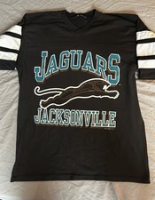Vintage Jacksonville Jaguars Shirt Mens M/L 1993 LOGO 7 Banned Logo Black 