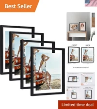 Double-Sided 8x10 Floating Picture Frames - Perfect for Events and Gifts