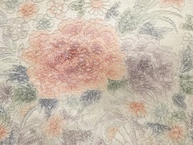 7576881: JAPANESE KIMONO JAPANESE NAGOYA OBI / EMBROIDERY / FLORAL CART