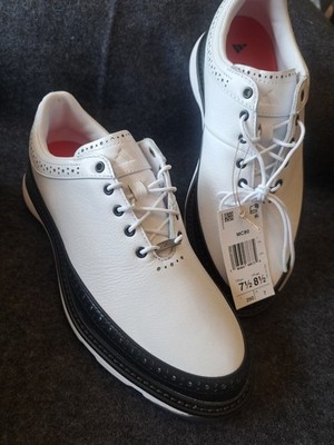 Adidas MC80 Spikeless Golf Shoes Mens 7.5 (Womens8.5) White/Blk NEW WITH BOX |A7