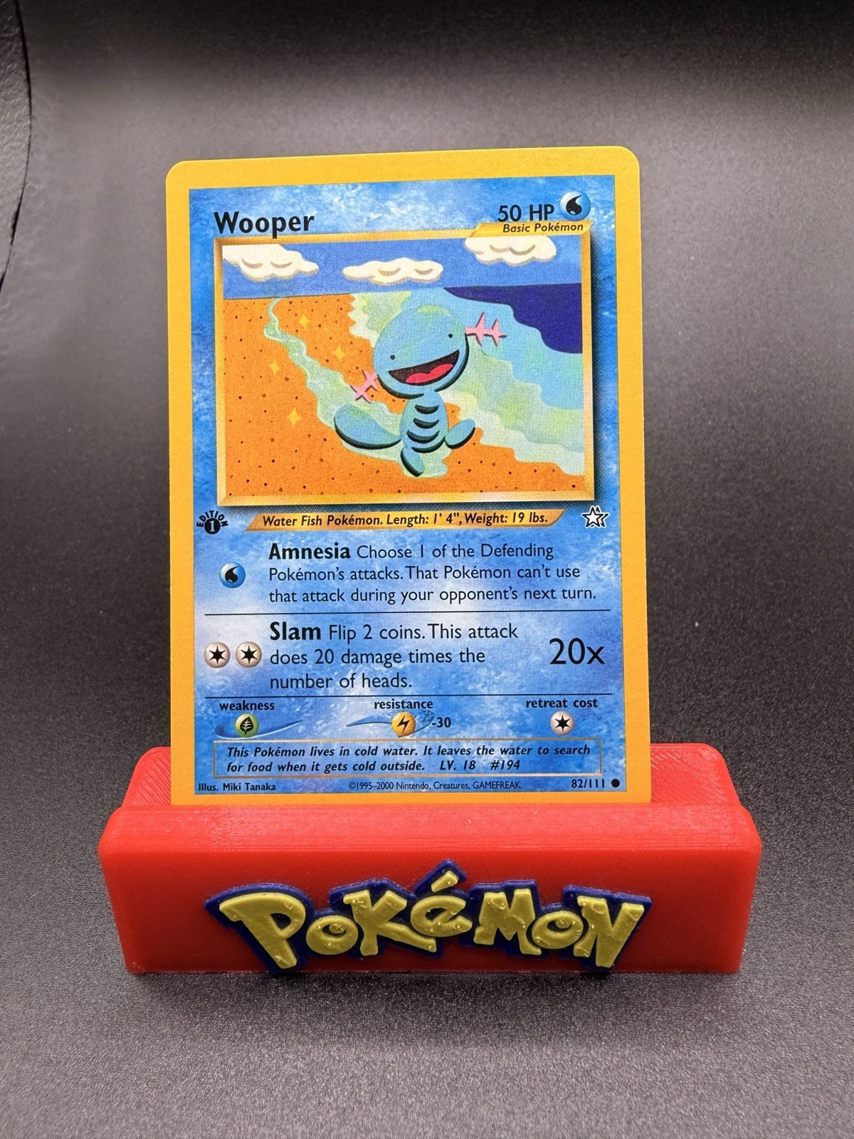 Pokémon Neo Genesis 1st Edition Wooper 82/111 Regular NM