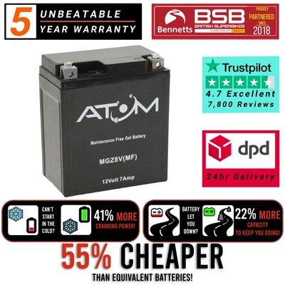 MGZ8V Atom Gel Motorradbatterie für Yamaha X-Max 400 13-21