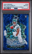 2024 Malachi Corley Panini Mosaic Rookie Autographs Mosaic #359 Blue No Huddle