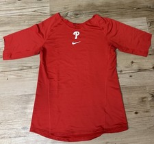 Philadelphia Phillies Nike Baseball Game Used  Jersey Shirt Numbered
