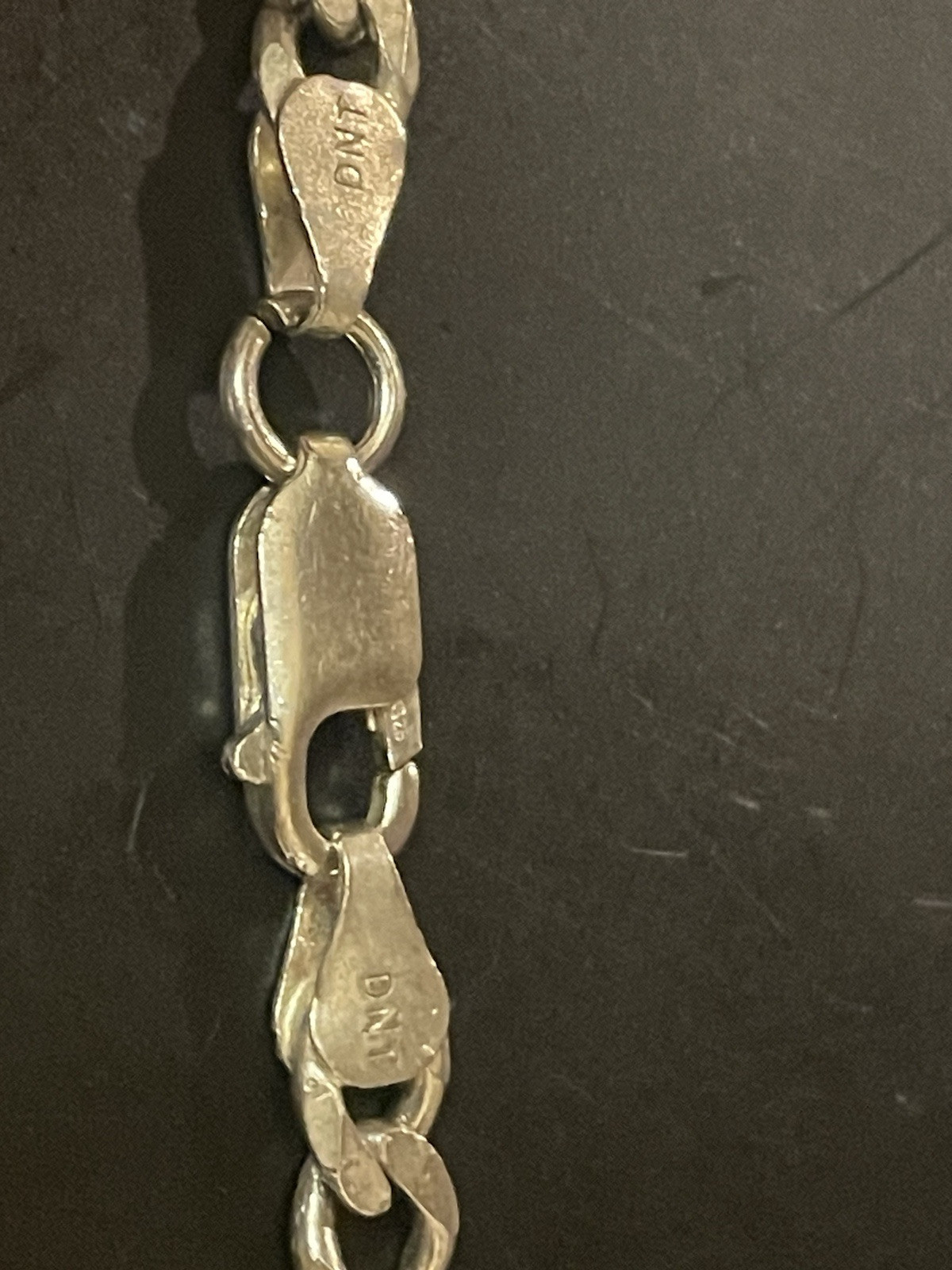 Flat Figaro Chain 7mm Solid Sterling Silver 24” - image 3