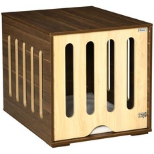 Furniture Style Dog Crate End Table with Foam Cushion for Small Medium Dogs