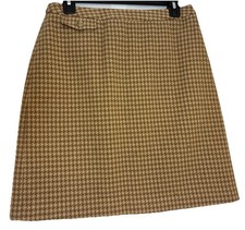 Vintage J. Crew Houndstooth Wool Cashmere Blend Mini Skirt Women's Size 10 Y2K