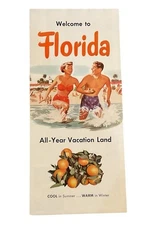 Florida Vacation Land Outdoor Living Trailer Parks Golf Map Travel Brochure EC
