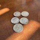 1964 Kennedy Half Dollar Coins, Lot of 5 U.S. 90% Silver