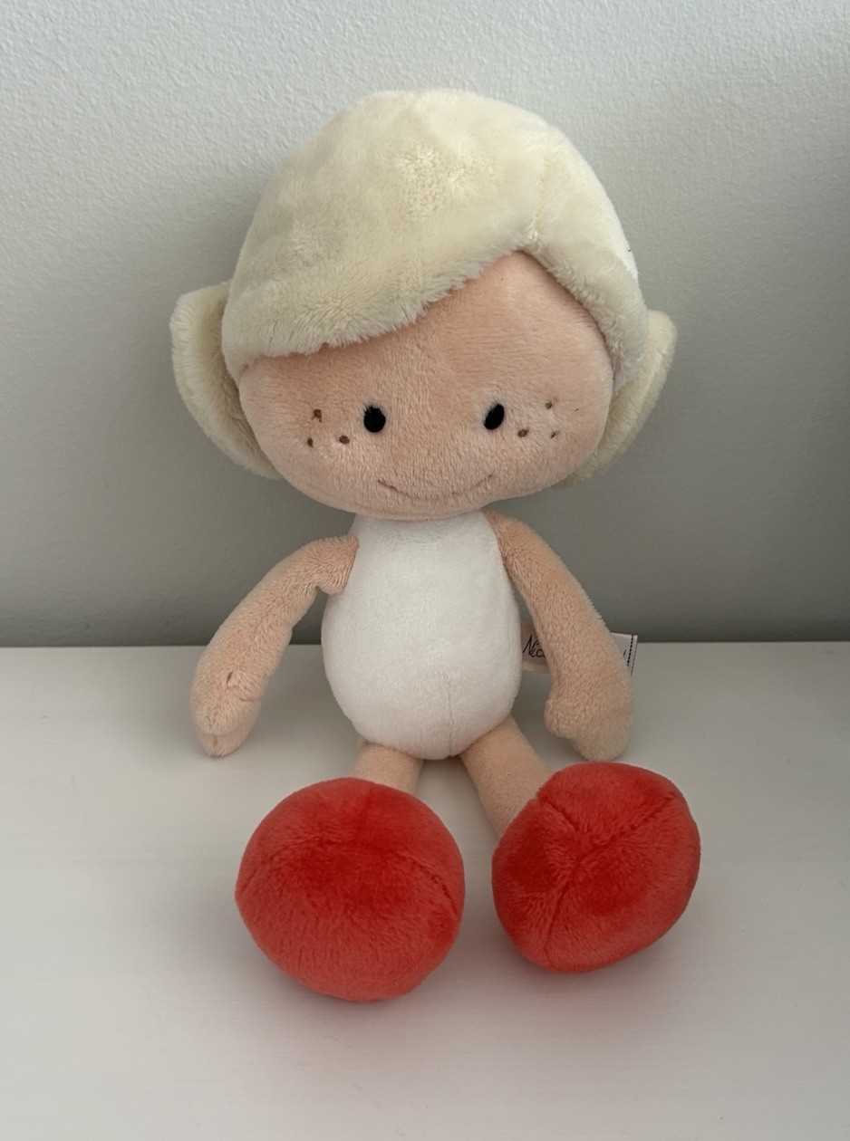 NICI Wonderland Doll MINILINA Blonde Soft Plush Pink Freckle