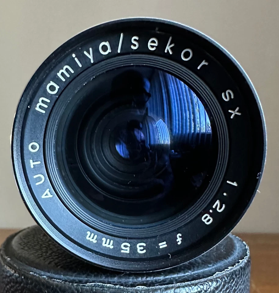 Lente de cámara automática para fotografía Mamiya Sekor SX 1:2,8 f=35 mm rara con filtro UV de 52 mm Foto 3 de 4
