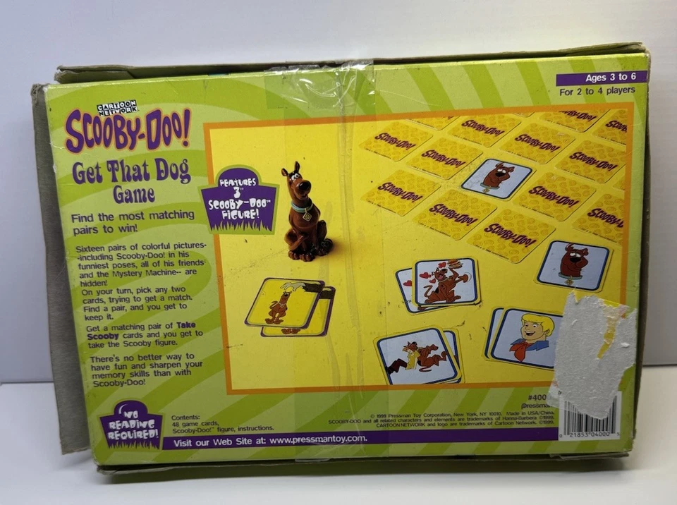 Scooby-Doo! Get That Dog Game 1999 Pressman Complete Just Missing Instructions - Image 2 of 4