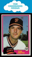 Tom Griffin 1981 Topps #538 San Francisco Giants Baseball Card