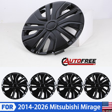 14 Black Hubcaps For 2014-2026 Mitsubishi Mirage 4pcs Wheel Covers 4252a140 14 Black Hubcaps For 2014-2026 Mitsubishi Mirage 4pcs Wheel Covers 4252a140