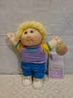 Vintage Cabbage Patch Kids Toddler Blonde Hair Blue Eyes 1988 w/ Birth Cert