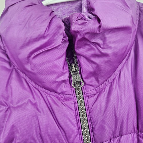 Lululemon Down For A Run Puffer Vest Purple Zip Up Quilted Lightweight Size 8 - Picture 4 of 7