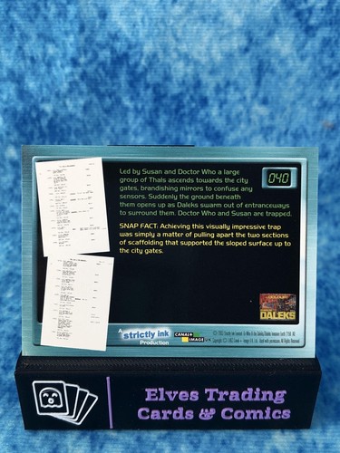 Doctor Who: Big Screen SINGLE Non-Sport Trading Card by Strictly Ink 2003 - Picture 84 of 204