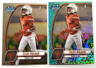 (Lot 2) Silas Bolden 2024 Bowman U Chrome (1) Aqua Diamond/275 #164