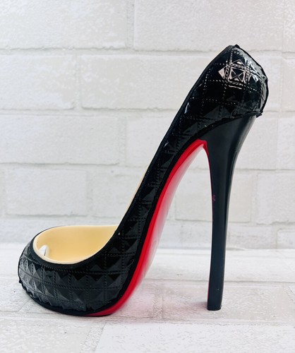 High Heel Wine Bottle Holder Black with Red bottom Decor Stand - Picture 3 of 10