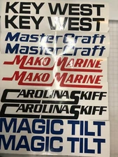 BOAT TRAILER replacement DECALS - Carolina Skiff - Mako - Key West - Mastercraft
