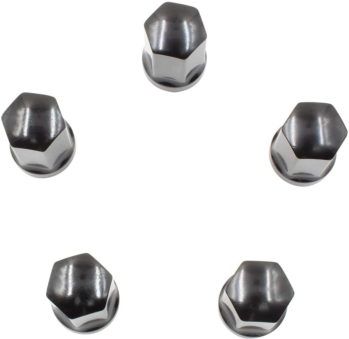 Spacer Experts 5-Pack Black Forged Steel Lug Nuts – 14x1.5, OEM Factory Style For Mopar Dodge Jeep Ram 1500