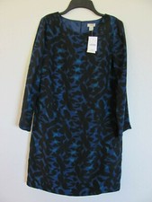 J Crew Round Neck Short Dress -3/4 Sleeve-Black, Blue,Teal- Size 0- NWT $108