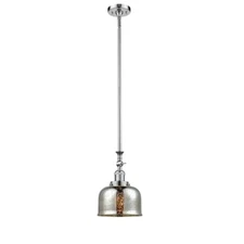 Innovations Lighting 1-LT LG Bell 8" Mini Pendant, Chrome/Mercury - 206-PC-G78