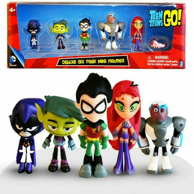 Teen Titans Go! 6体ミニフィギュアセット Teen Titans Go Deluxe Six Pack 6 Mini Figure set. New. Free Ship