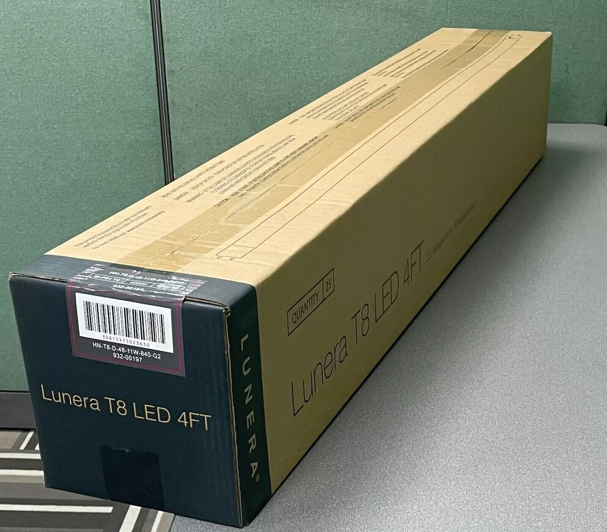 25 Pack LUNERA T8 4ft LED Lamp Light Bulb 4000K Dimmable Direct