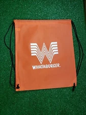 NEW GENUINE WHATABURGER DRAWSTRING BACKPACK TOTE  basketball gift bag merch 