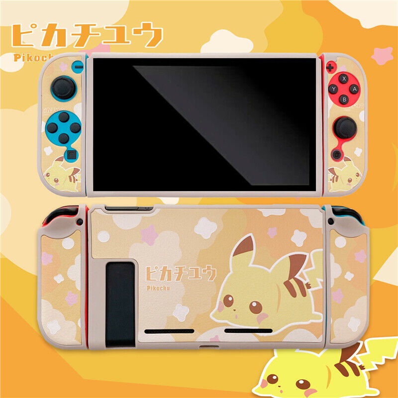 Cute Cartoon Yellow Pokemon Pikachu with Friends Monsters Nintendo Switch  Carrying Case Protection Bag –