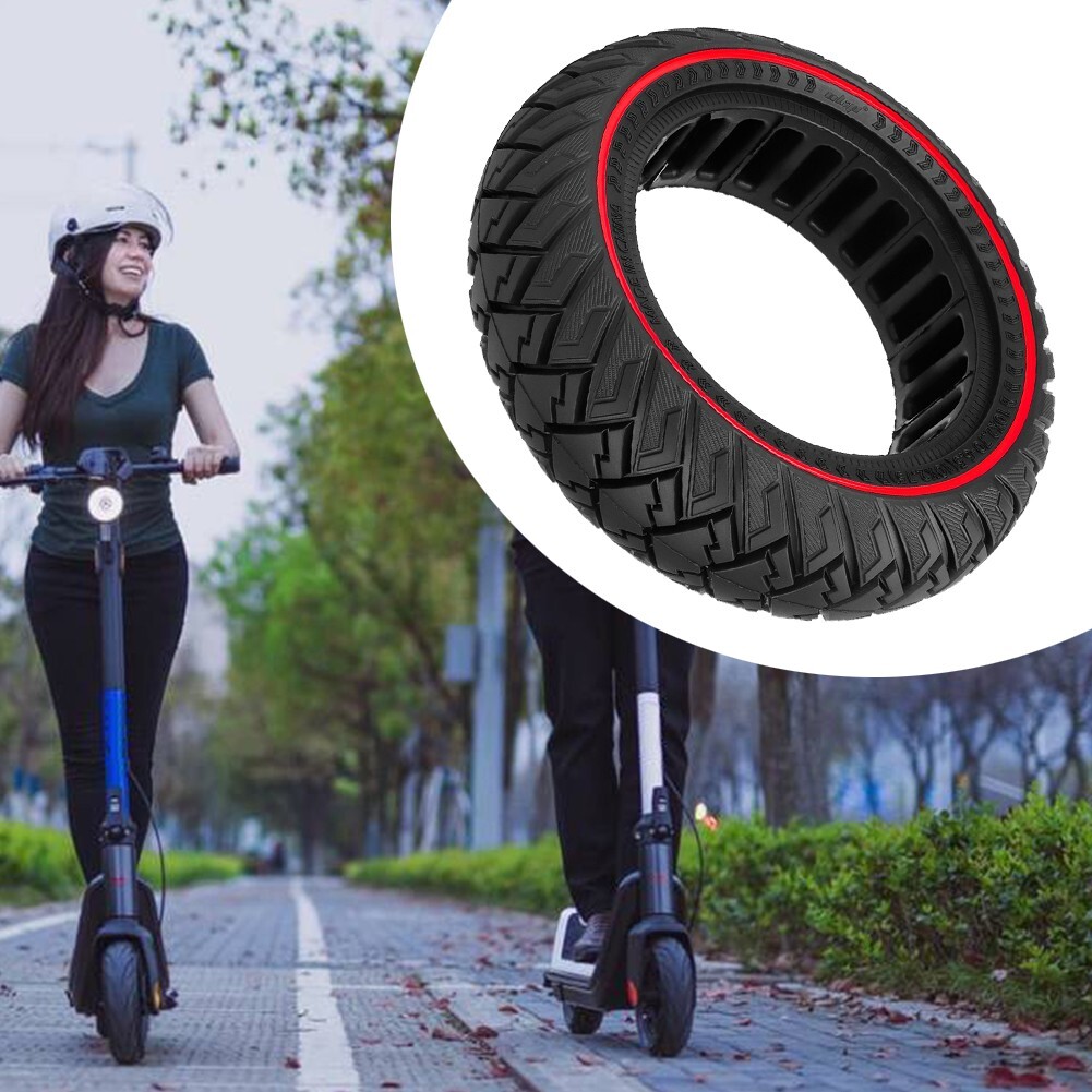 Giyofom Pneu Solide 10 Pouces 10X2.70-6.5 – Caoutchouc Durable Pour Scooter électrique – Noir
