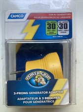 CAMCO 30A RV-to-Generator 3-Prong Turn-Lock Adapter - Yellow 125V Power Grip