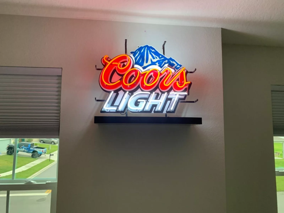 ネオン管 クアーズ ZIMA ライト バー ビール COORS ディスプレイ Coors Light Mountain Beer Glass 20