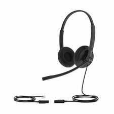 Yealink YHS34 Dual Lite QD to RJ9 Wired Headset with Microphone