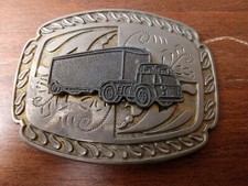 Vintage Big Rig Trucker Belt Buckle, 3"h x 4"w, 3.7oz, unbranded