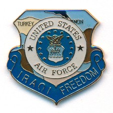Iraqi Freedom Irak U.S. Air Force United States USA Badge Pin Anstecker 0775