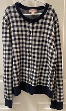 Brooks Brothers Red Fleece Blue White Girls Sweater Size M