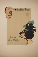 ORIGINAL LITHO BELLE EPOQUE ART NOUVEAU CARICATURE PARIS MAX AGHION 1910 h