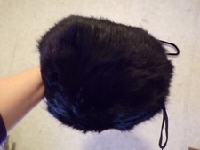 VTG Black Fur Hand Muff