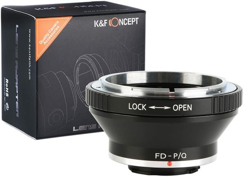 K&F Concept Manual Lens Mount Adapter for Canon FD Lens to Pentax Q PQ Cameras - 第 1/8 張圖片