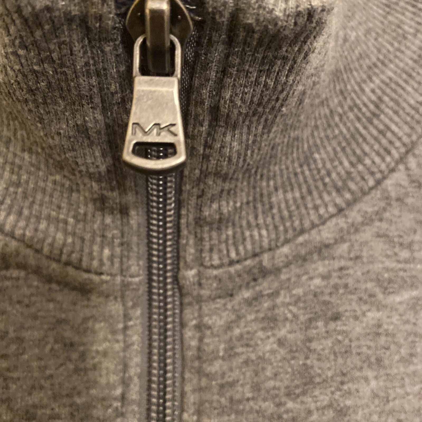 Michael Kors Felpa Giacca Zip Uomo Grande Cappotto Grigio 99% Cotone