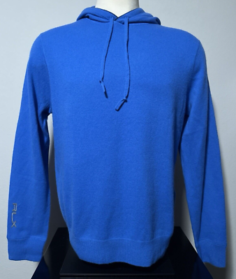 RLX Ralph Lauren Men's Medium 100% Cashmere Blue Golf Hoodie