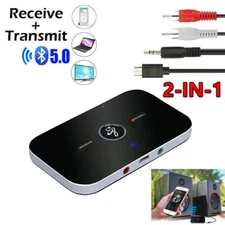 2 in 1 Bluetooth Transmitter & Receiver Wireless Adapter for Stereos/Speakers