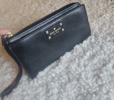Kate Spade Black Wristlet Zip Wallet Layton Wellesley Great Condition 