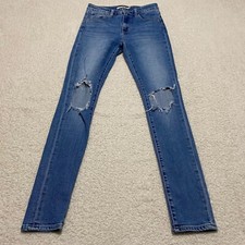 LEVIS 721 Jeans Womens Size 26 Medium Wash Blue Denim High Rise Skinny Ankle