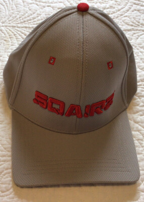 SQAIRZ, Gray and Red adjustable Square Bill Hat