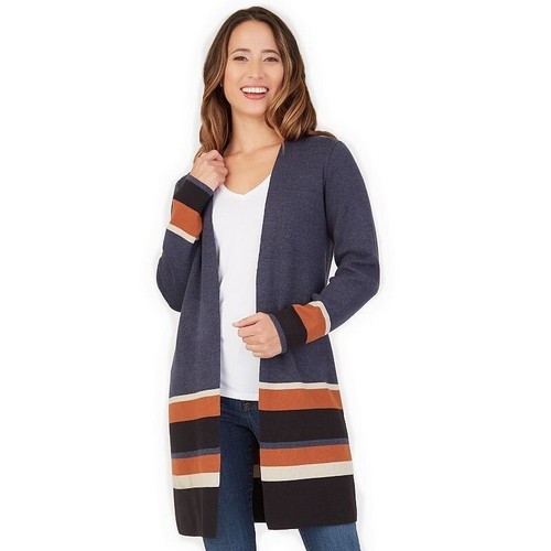 Apt. 9 Women's Sweater Coatigan, Size: Large, Blue