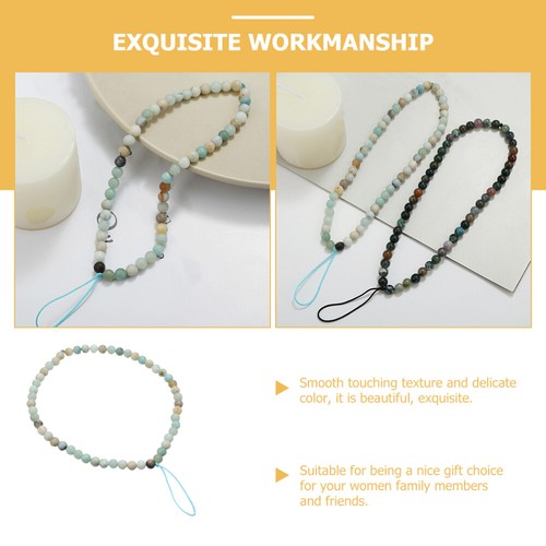 Beaded Phone Chain Cell Phone Hanging Rope Phone Case Bead Strap - 第 10/10 張圖片